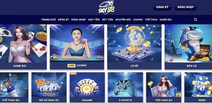 Đánh giá các trò chơi cá cược nổi bật mà Sky88 cung cấp